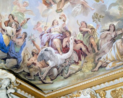 Giustizia (dettaglio) dal ciclo di affreschi nella Sala degli Specchi da Luca Giordano
