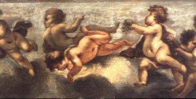 Putti che si divertono (dettaglio centrale) da Luca Giordano