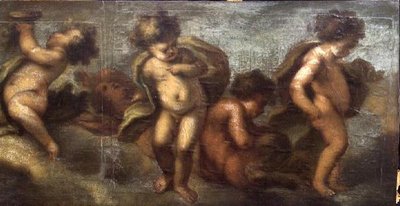 Putti che giocano (dettaglio a destra) da Luca Giordano