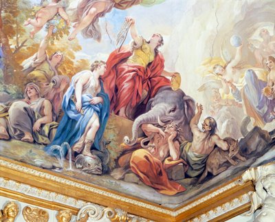 Temperanza (dettaglio) dal ciclo di affreschi nella Sala degli Specchi da Luca Giordano