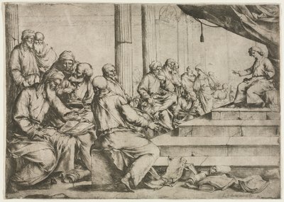 Il Giovane Cristo che Insegna nel Tempio da Luca Giordano