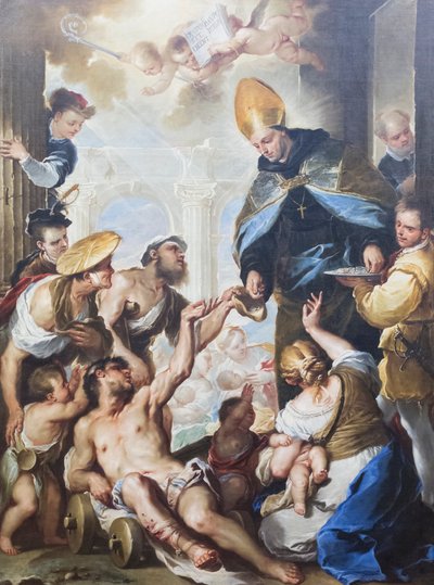 Le elemosine di San Tommaso di Villanova da Luca Giordano