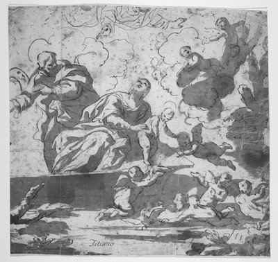 La traversata del Nilo durante la fuga in Egitto da Luca Giordano