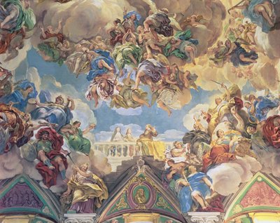 Trionfo degli Asburgo (sezione inferiore del soffitto) da Luca Giordano