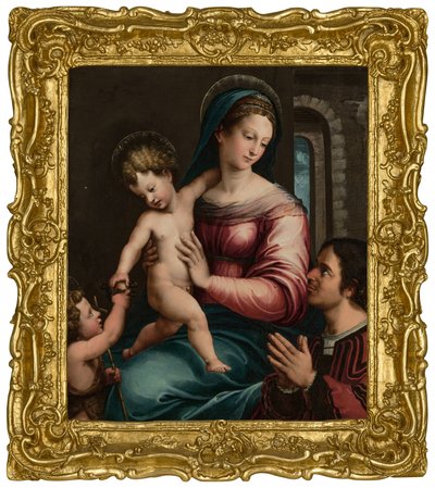 La Madonna col Bambino e il piccolo San Giovanni Battista e un donatore da Luca Penni