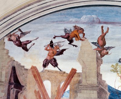 Dio punisce Florenzo (dettaglio) da Luca Signorelli