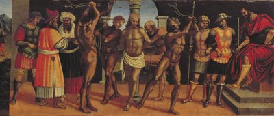 La Flagellazione, (dettaglio della predella) da Luca Signorelli