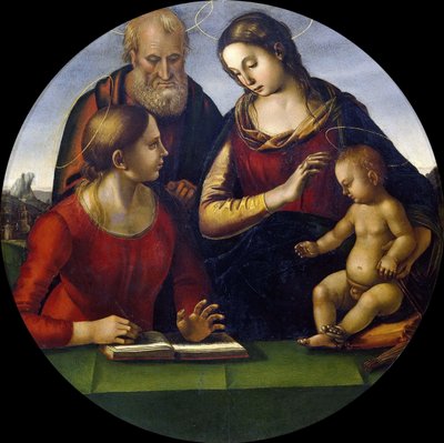 La Sacra Famiglia con Santo da Luca Signorelli