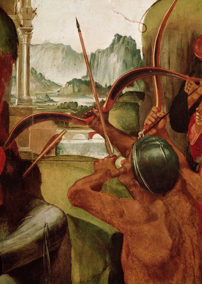 Il Martirio di San Sebastiano, dettaglio di un arciere (dettaglio) da Luca Signorelli
