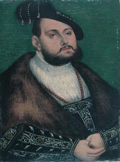 Ritratto di Giovanni Federico (1503-54) Elettore di Sassonia da Lucas (studio of) Cranach