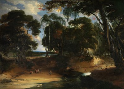Paesaggio con foresta da Lucas Achtschellinck