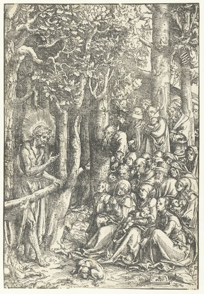 Giovanni Battista predica alla gente da Lucas Cranach