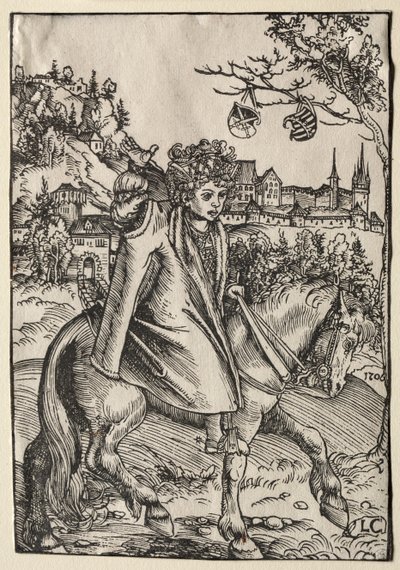 Un ragazzo a cavallo da Lucas Cranach