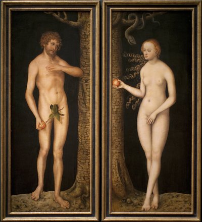 Adamo ed Eva, c.1510-20 da Lucas Cranach