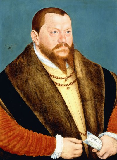 Ritratto del duca Augusto di Sassonia da Lucas Cranach