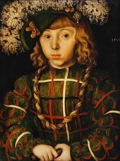 Ritratto di Johann Friedrich, poi Kurfuerst der Grossmuetige von Saschen da Lucas Cranach