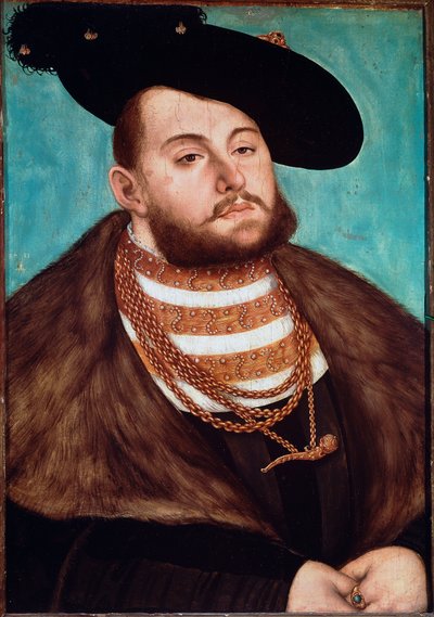 Ritratto di Giovanni Federico II il Magnanimo, elettore di Sassonia da Lucas Cranach