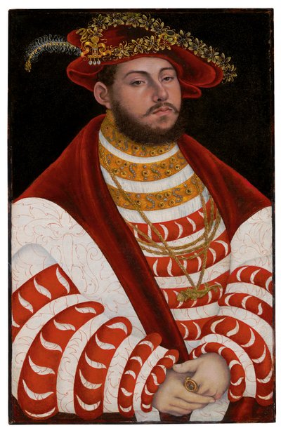Ritratto di Giovanni Federico I, Elettore di Sassonia da Lucas Cranach