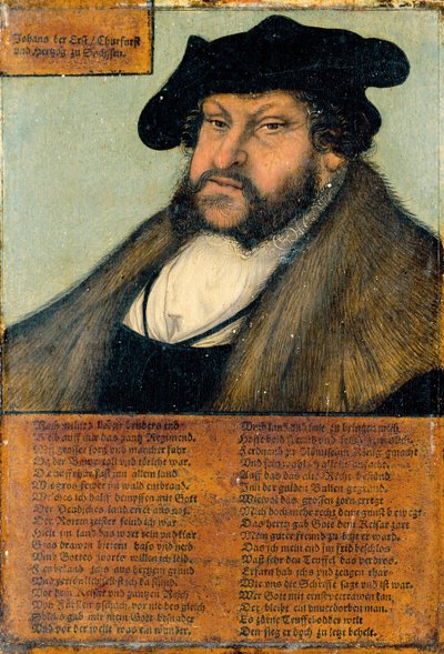 Ritratto di Giovanni il Costante, Elettore di Sassonia da Lucas Cranach