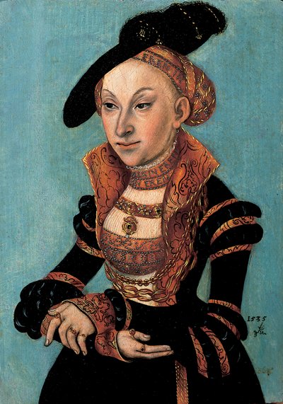Ritratto di Sibylle von Cleve, Elettrice di Sassonia, 1535 da Lucas Cranach