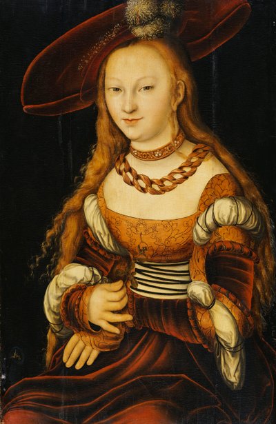 Ritratto di una giovane donna, c.1350 da Lucas Cranach