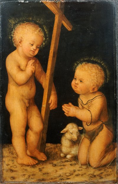 Il Bambino Gesù benedice il piccolo San Giovanni Battista da Lucas Cranach