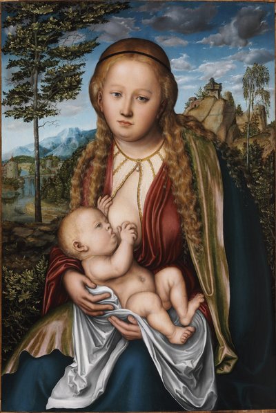La Vergine che allatta il Bambino - Lucas Cranach il Vecchio da Lucas Cranach