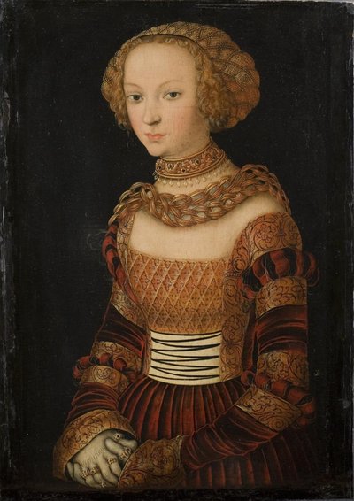 Ritratto di una giovane donna. Principessa Emily di Sassonia? da Lucas Cranach d.Æ.