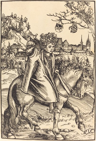Un principe sassone a cavallo da Lucas Cranach the Elder