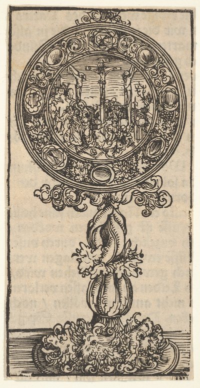 Pacificale in argento dorato con una Crocifissione, dalla Grande Serie di Reliquiari di Wittenberg da Lucas Cranach the Elder