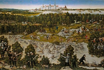 Una caccia al cervo da Lucas Cranach the Elder