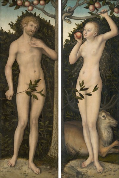 Adamo ed Eva da Lucas Cranach the Elder