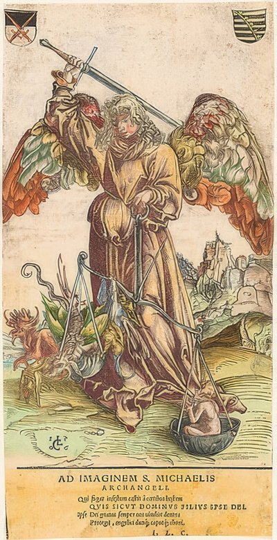 San Michele come pesatore di anime da Lucas Cranach the Elder
