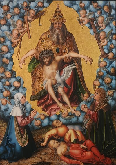 La Trinità adorata da Maria e Sebastiano da Lucas Cranach the Elder