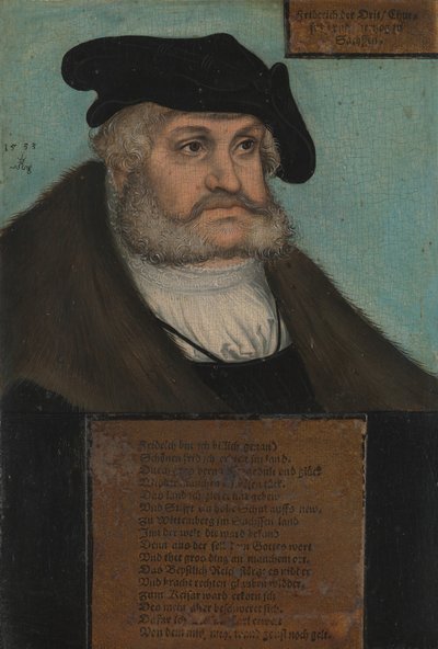 Federico III 1463-1525, il Saggio, Elettore di Sassonia, 1533 da Lucas Cranach the Elder