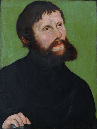 Tedesco: Ritratto di Lutero come Junker Jörg Martin Lutero come "Junker Jörg". da Lucas Cranach the Elder