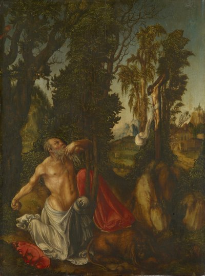 Tedesco: San Girolamo Penitente San Girolamo Penitente da Lucas Cranach the Elder