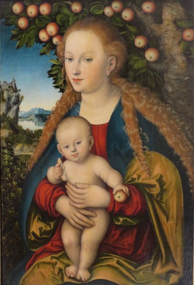 Tedesco: Madonna und Kind unter dem Apfelbaum Madonna e Bambino sotto l