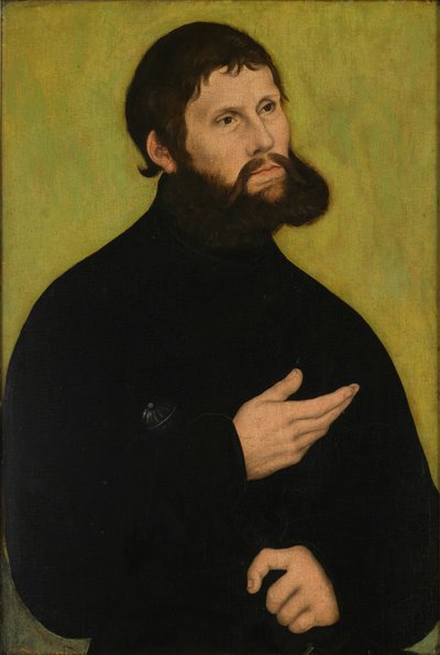 Tedesco: Martin Lutero als Junker Jörg Ritratto di Martin Lutero come Junker Jörg da Lucas Cranach the Elder