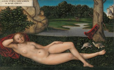 Tedesco:  Quellnymphe La ninfa alla fontana da Lucas Cranach the Elder