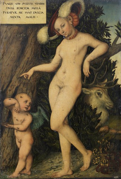 Tedesco: Venus mit Amor als Honigdieb Venere con Cupido che ruba il miele da Lucas Cranach the Elder