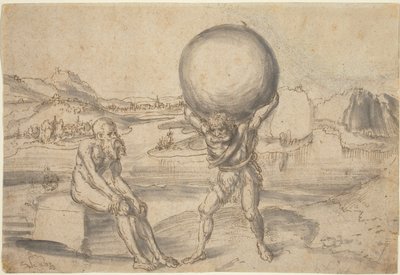 Ercole che solleva Atlante dal globo da Lucas Cranach the Elder