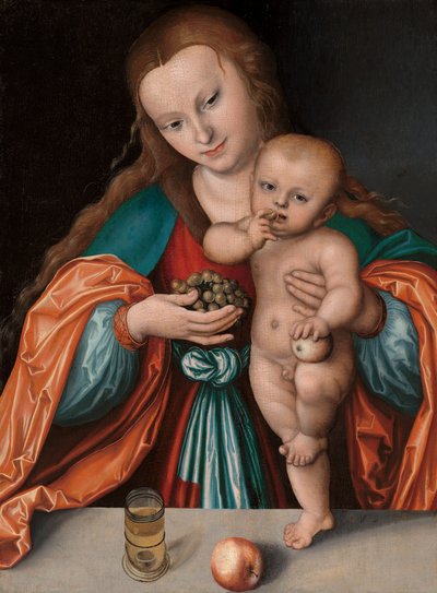 Madonna col Bambino, probabilmente c. 1535 o dopo da Lucas Cranach the Elder