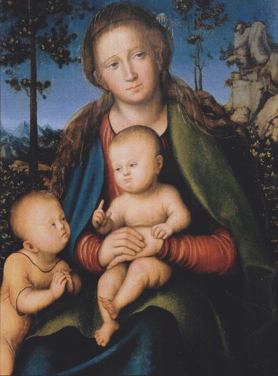 Madonna con Bambino e San Giovannino da Lucas Cranach the Elder