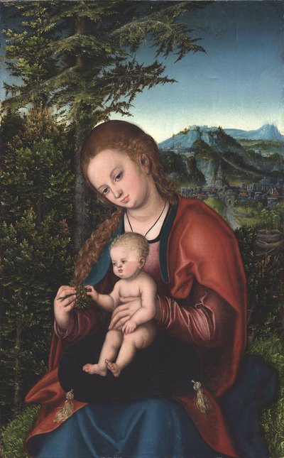 Madonna e Bambino in un paesaggio da Lucas Cranach the Elder