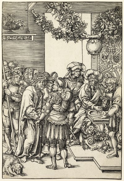Pilato si lava le mani, da La passione da Lucas Cranach the Elder