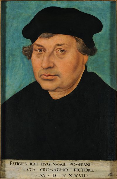 Ritratto di Johannes Bugenhagen da Lucas Cranach the Elder