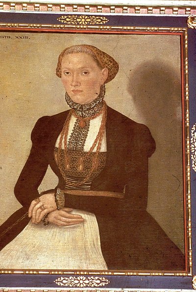Ritratto di Margarethe Lutero da Lucas Cranach the Elder