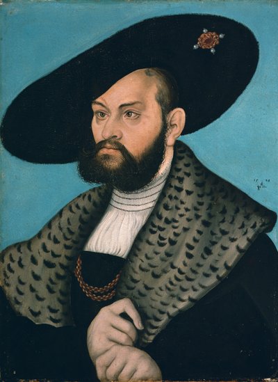 Ritratto del margravio Abrecht di Brandeburgo-Ansbach, duca di Prussia da Lucas Cranach the Elder