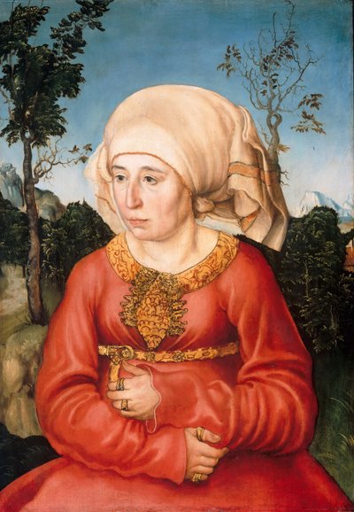 Ritratto della moglie di un giurista da Lucas Cranach the Elder